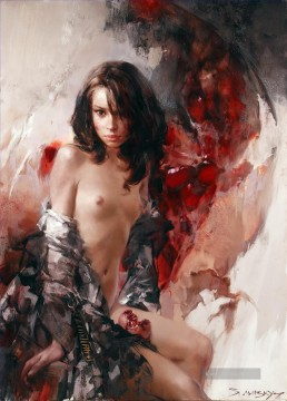 Hübsche Frau ISny 14 Impressionist nackt Ölgemälde